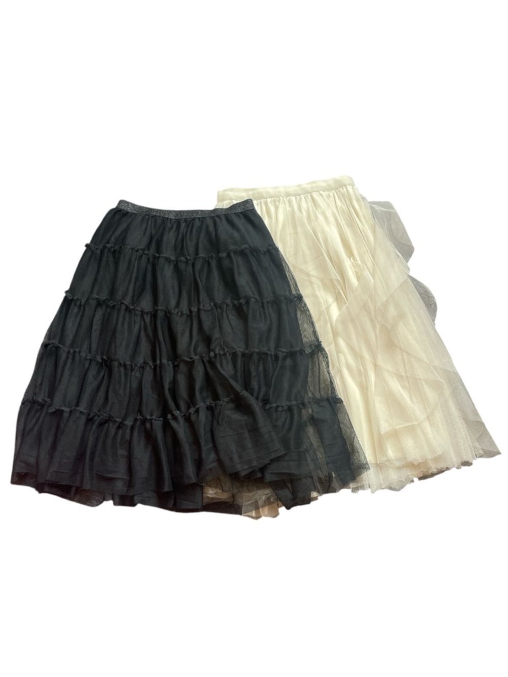 2 Long Tulle Skirts Layered Skirts — Black & Cream Cat & Jack Amazon Size Large